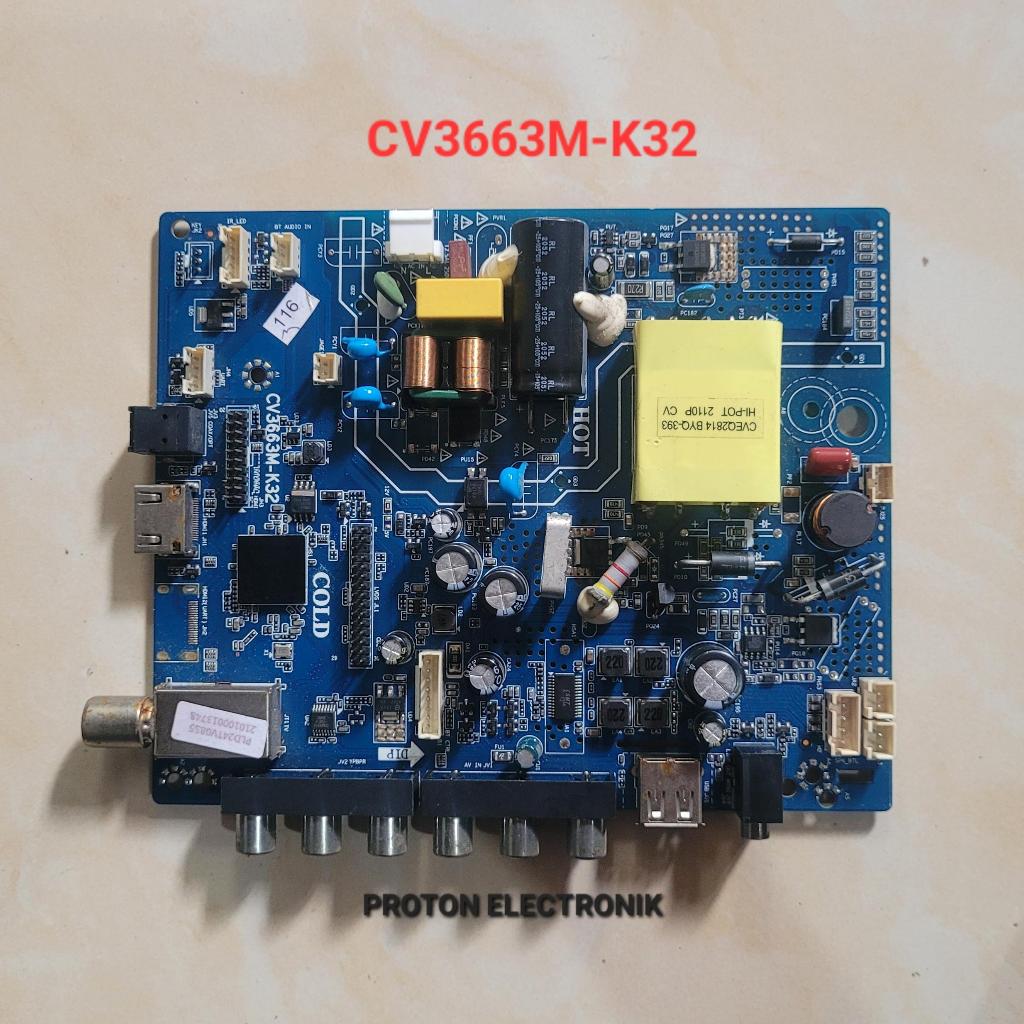 Mainboard LED TV Polytron PLD CV3663M-K32 PLD24TV0855 24TV0855 24TV1855 24V123 PLD24V123 32TV1855 PL