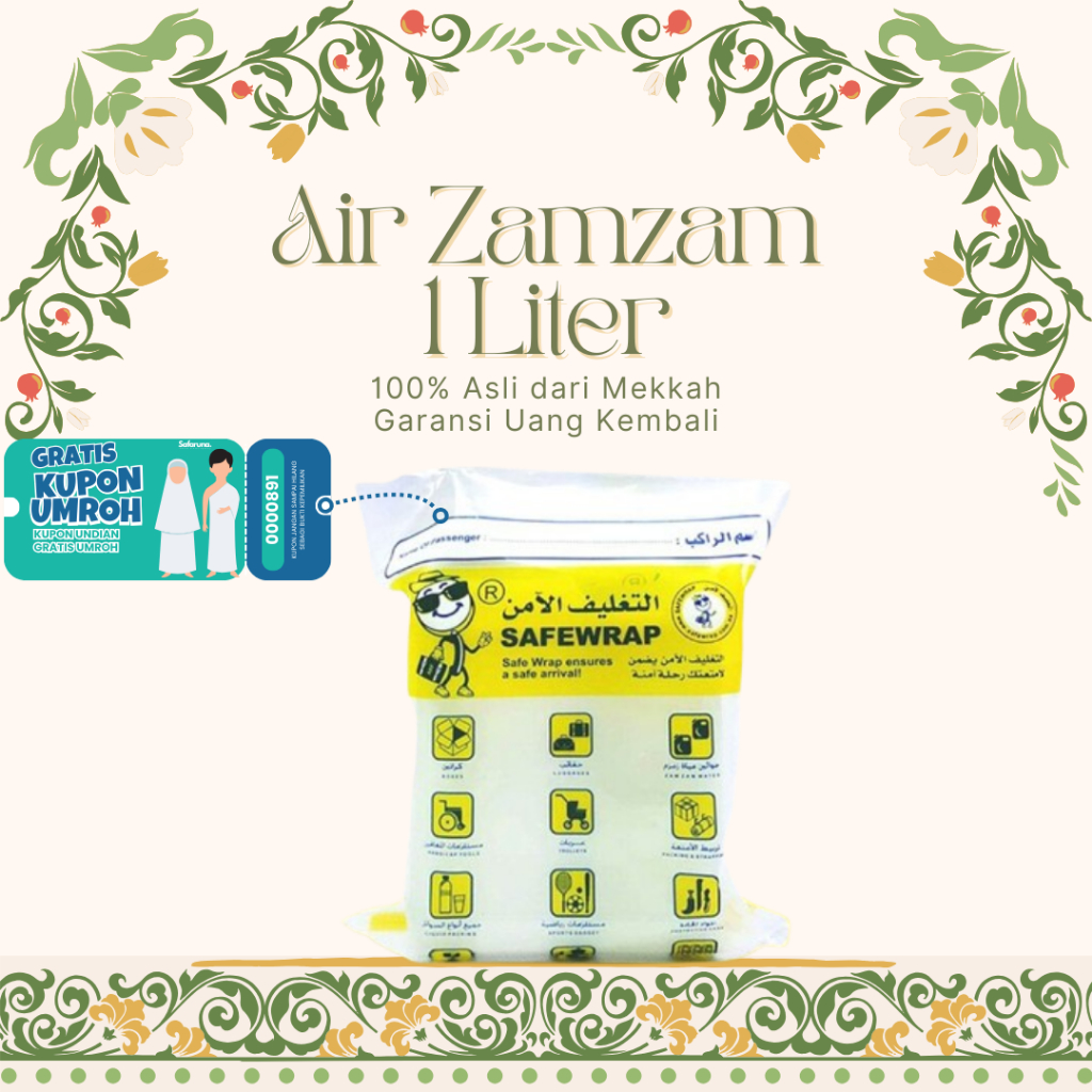 

Air zamzam 1 liter asli 100% original murni