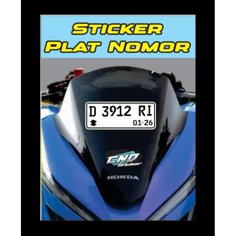 Stiker NO PLAT Visor / STIKER PLAT NOMER VISOR