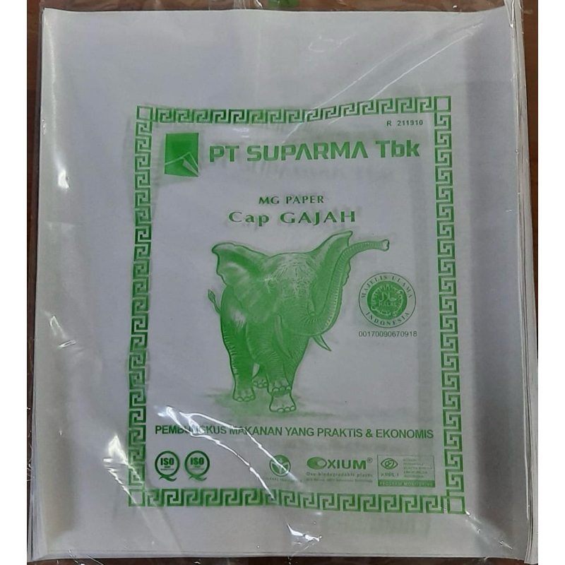 kertas nasi kfc pembungkus nasi putih merk GAJAH