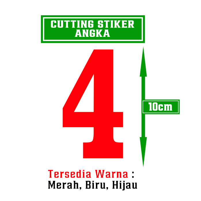 

STIKER ANGKA CUTTING STIKER ANGKA TINGGI 10 CM HIGH QUALITY