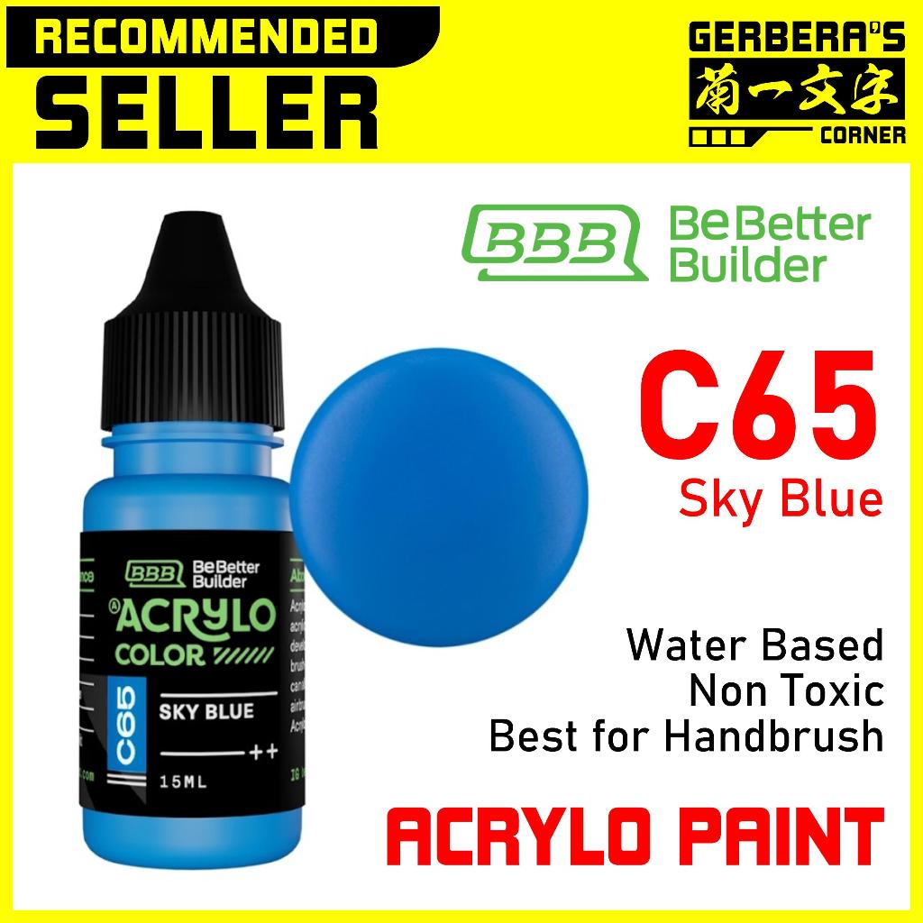 

ACRYLO PAINT C65 SKY BLUE - BOTOL TETES - Water Based Paint Cat Kuas Airbrush