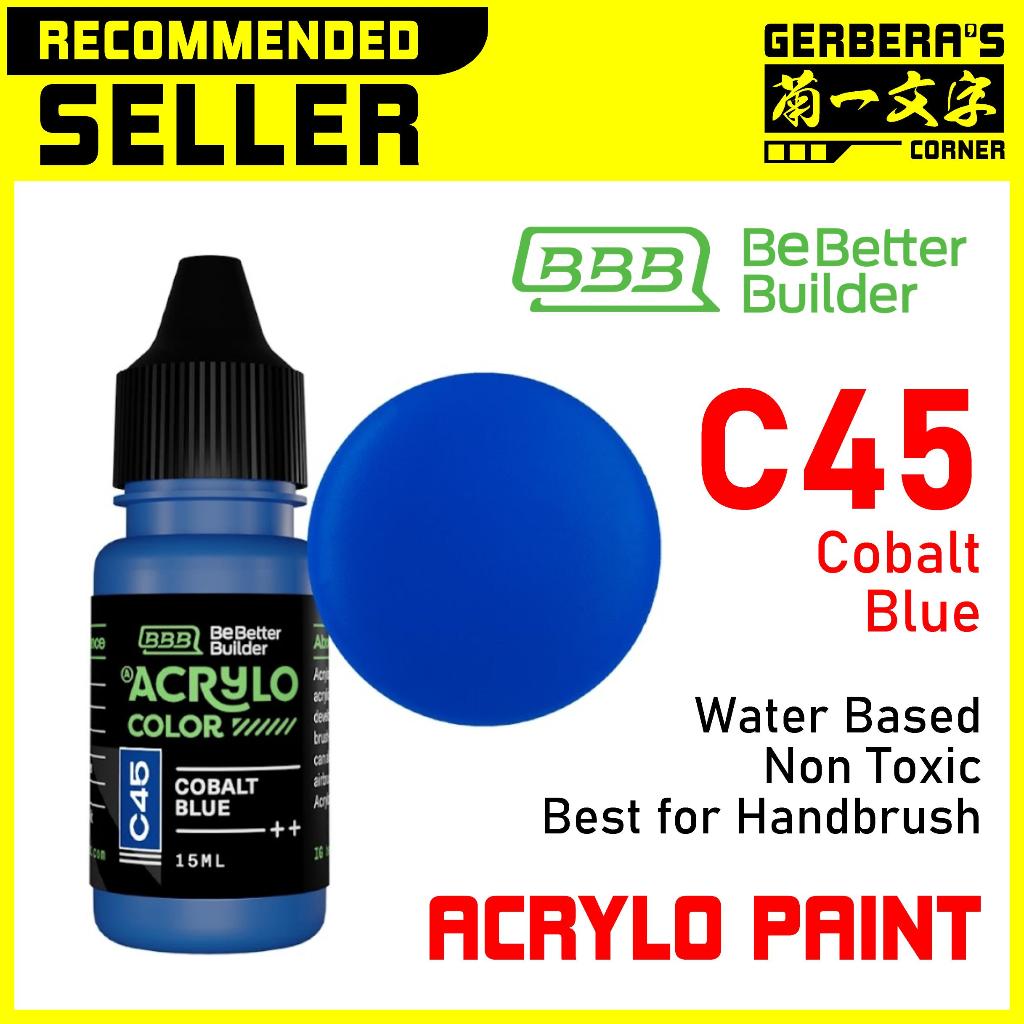 

ACRYLO PAINT C45 COBALT BLUE - BOTOL TETES - Water Based Paint Cat Kuas Airbrush
