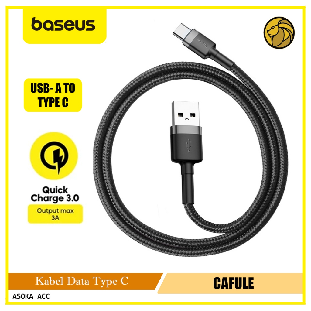 Baseus Kabel Data Type C 3A Cafule Cable Fast Charging