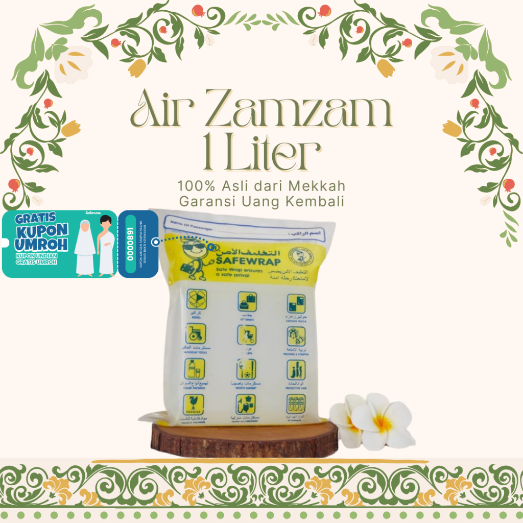 

air zam-zam 1liter 100% asli