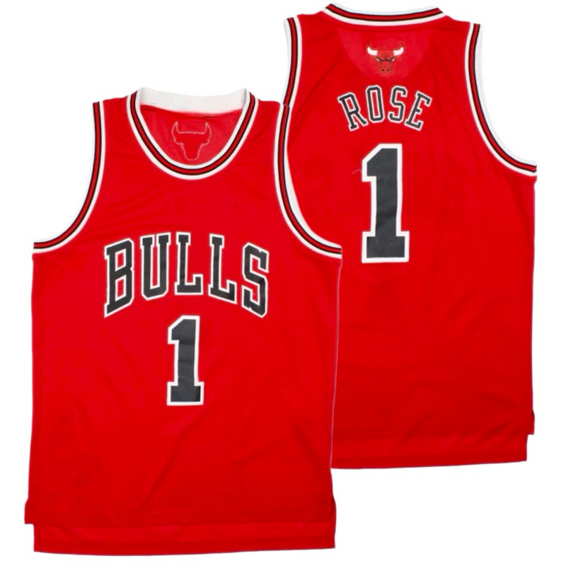 BORDIR IMPORT JERSEY BASKET BULLS #1 DERRICK ROSE MERAH 11/12