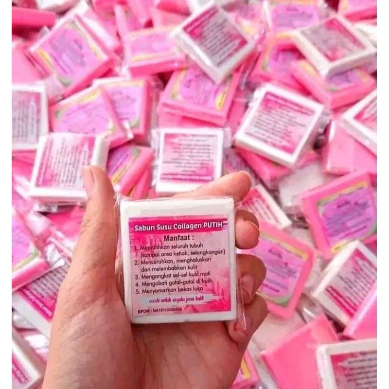 SABUN SUSU COLLAGEN PUTIH PEMUTIH BADAN WAJAH BPOM