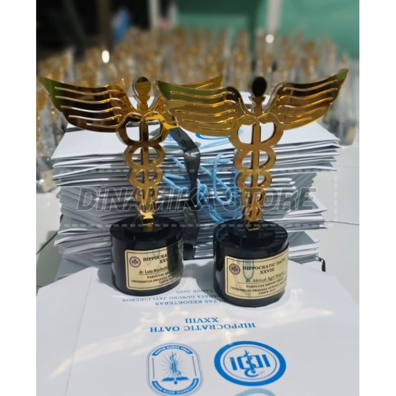 Plakat Resin Plat Logam kedokteran cocok untuk wisuda