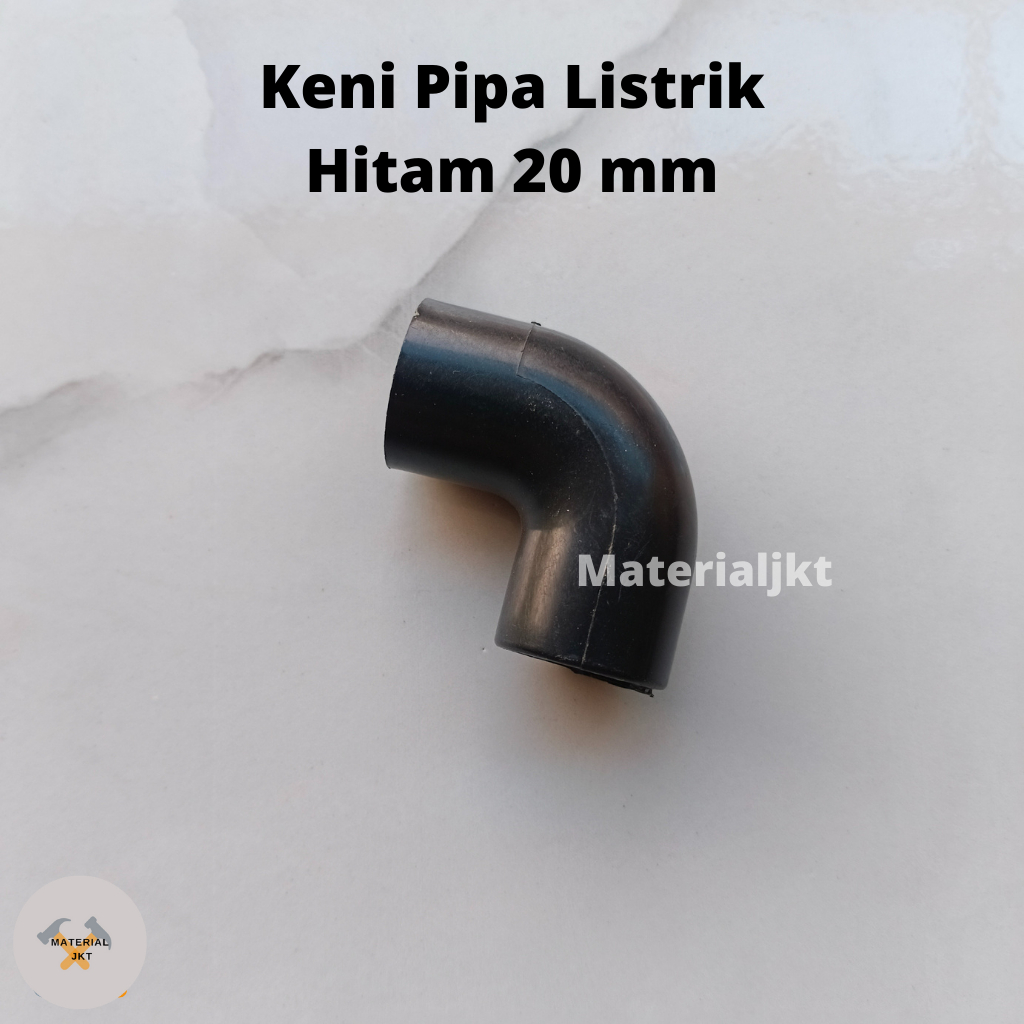 1 PCS | 5 Pcs | 10 Pcs Knee Hitam 20mm Conduit / Elbow / Kenik Keni kni kne Pipa Listrik Konduit 20 