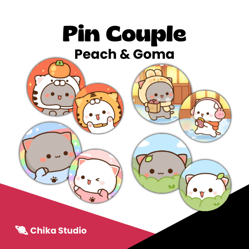 Pin Peniti Couple Peach & Goma