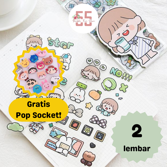 

Sticker Anti Air Aesthetic Dekorasi Tumbler Jurnal Scrapbook Motif Kartun Lucu - 002