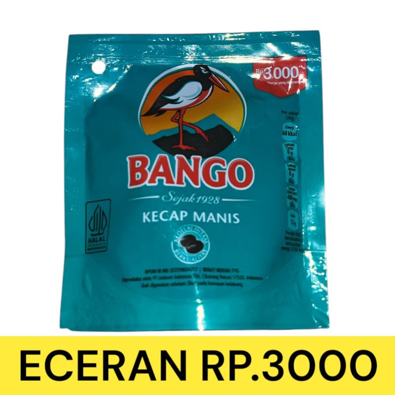 

Kecap Bango Refill 60 ml / Kecap Manis Bango 3000an Kemasan Refill