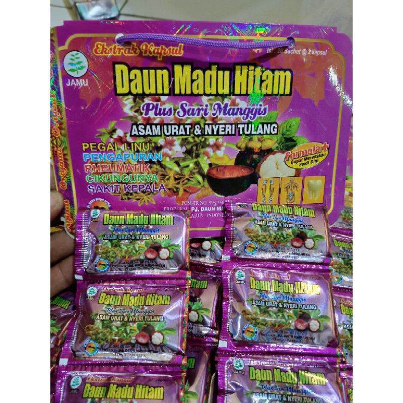 Daun Madu Hitam Kapsul Asam Urat Original