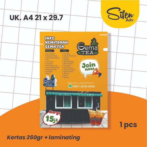 

[GRATIS DESAIN] Cetak Menu Wedangan | Cetak Menu Rumah Makan Uk. A4 Laminating 1 Sisi