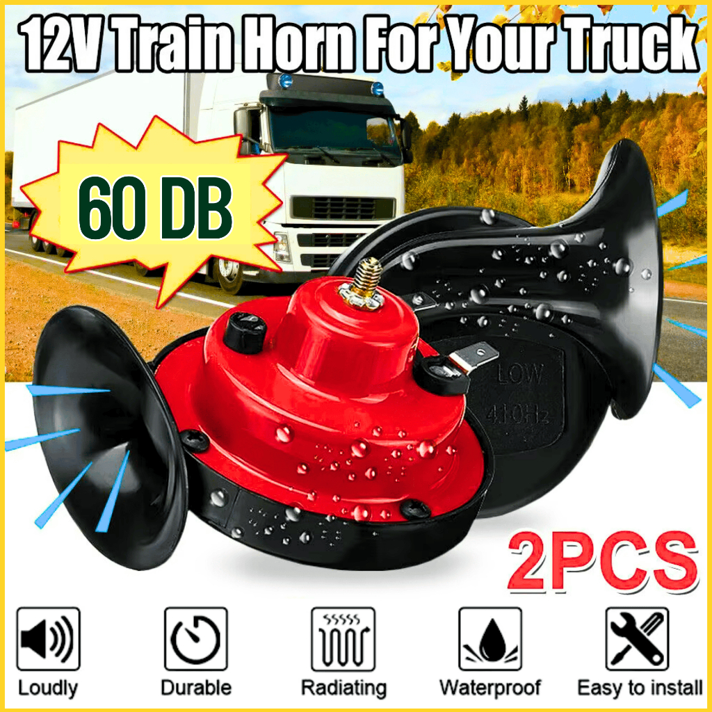 COD OTOHEROES 2 PCS Klakson Mobil 12 Volt Suara Kencang Tanpa Angin Type R Keong Truk Canter Cerry