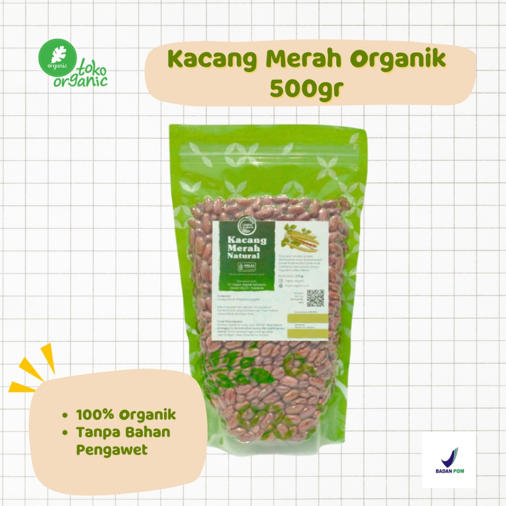 

Lingkar Organik Kacang Merah Organik (500gr) | Kacang Merah Organik Premium