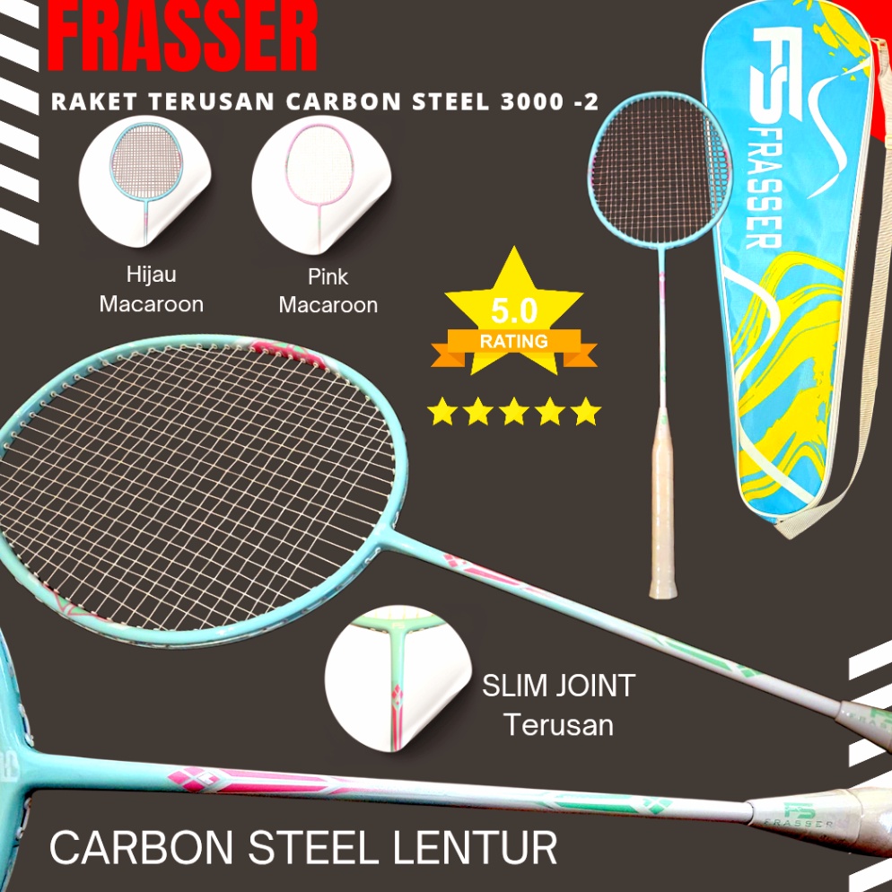 55READY Frasser FS Raket Badminton Bulu Tangkis Alat Olahraga Berkualitas Original Termurah RBTTRS 2