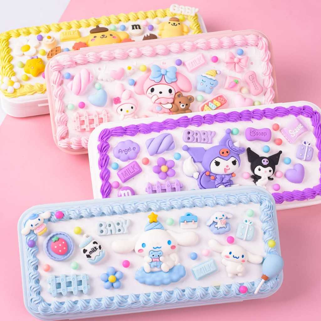 

Kotak Pensil DIY anak impor korea karakter kuromi melody cinnamon BAKO