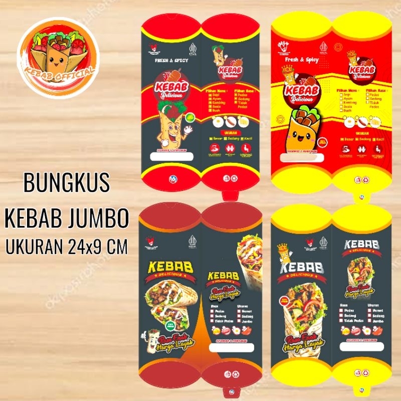 

100 Pcs Bungkus Kebab Ukuran 20x8 cm 27x7 cm 24x9 Cm