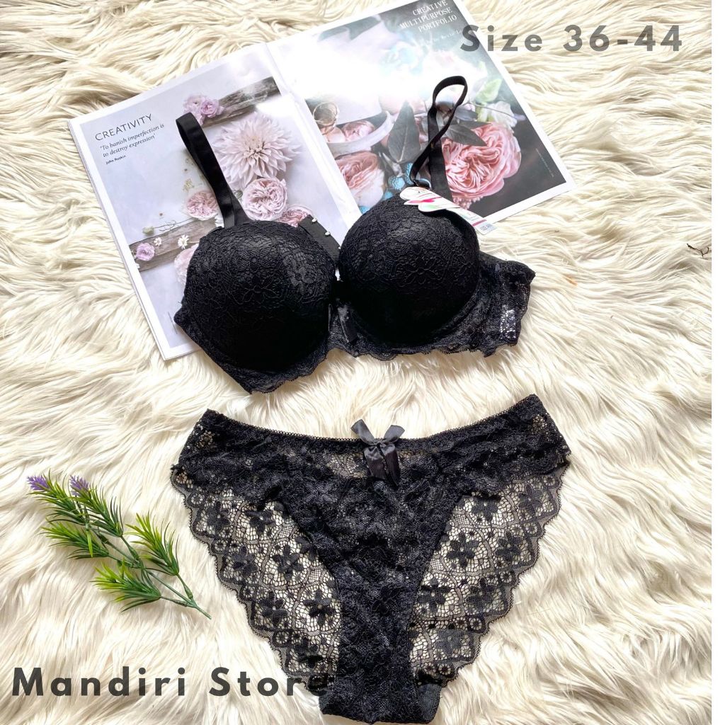 Bh Set Import High Quality Burkat Dan Kawat Sexy Ukuran Lengkap 36-42 cup B