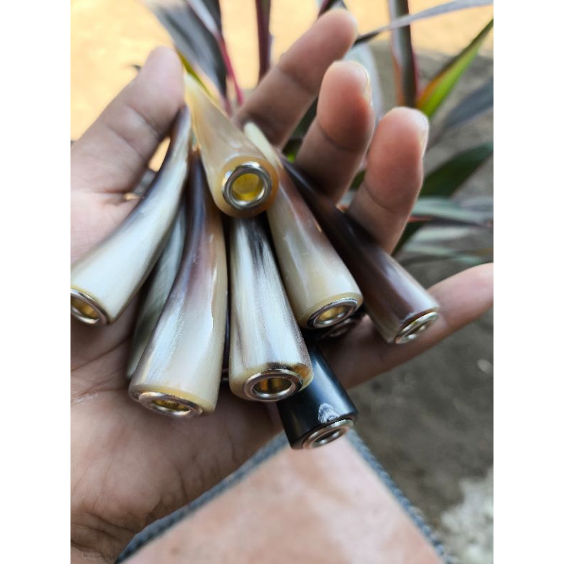 obral tanduk kerbau pipa rokok panjang 8cm