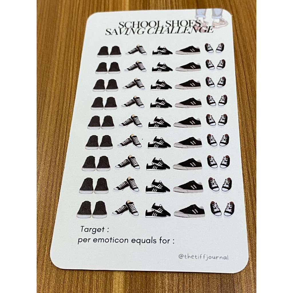 

SAVING CHALLENGE | CASH STUFFING | BUDGETING CARD - SCHOOL SHOES