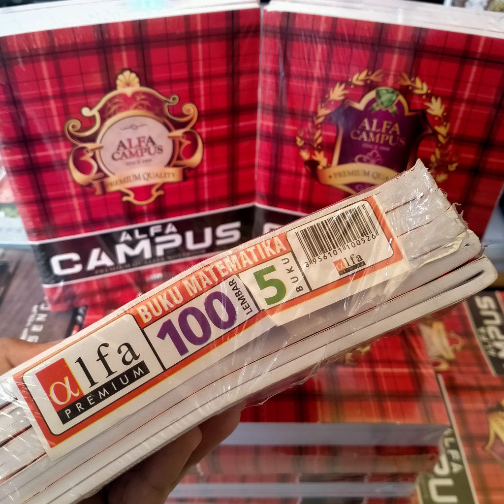 

1 Pak isi 5 buku Buku Kotak Kecil 100 lembar alfa campus Buku Kotak Matamatika Tebal