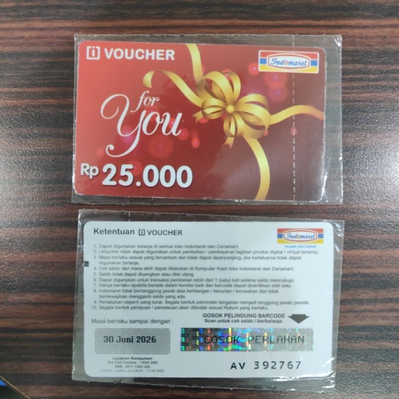 Voucher Indomaret 25000