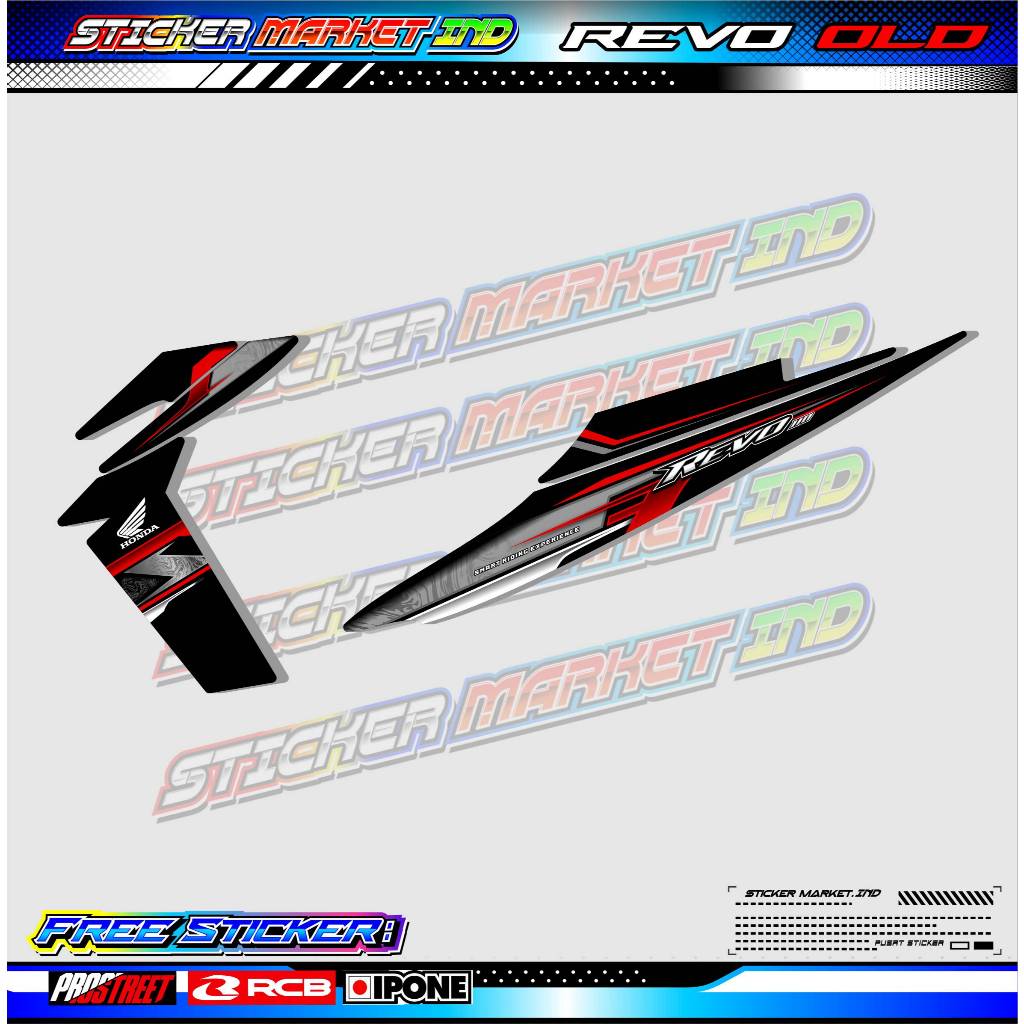 STRIPING VARIASI MOTOR REVO OLD / STICKER LIST VARIASI HONDA REVO LAMA