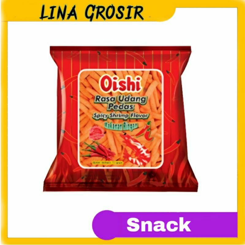 

Oishi Udang Pedas 10gr @ isi 10pcs