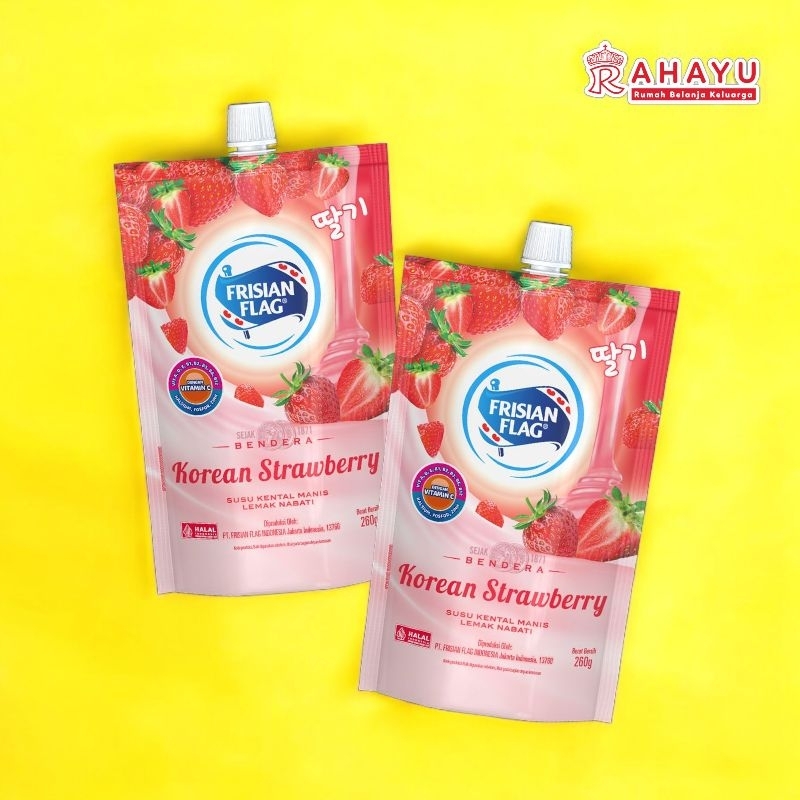 

FRISIAN FLAG SUSU KENTAL MANIS RASA KOREAN STRAWBERRY 260GR