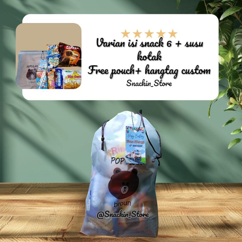 

(MINIMAL ORDER 10 PCS)paket snack pouch/snack ulang tahun anak/hampers snack
