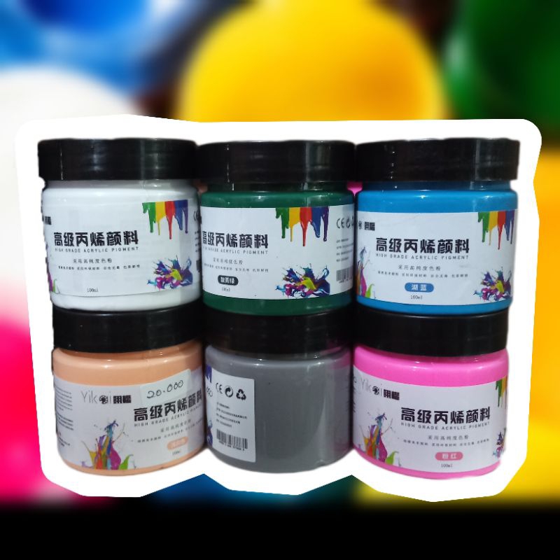 

Cat Lukis Acrylic Kemasan Jar 100ml Cat Lukis Akrilik Pigment