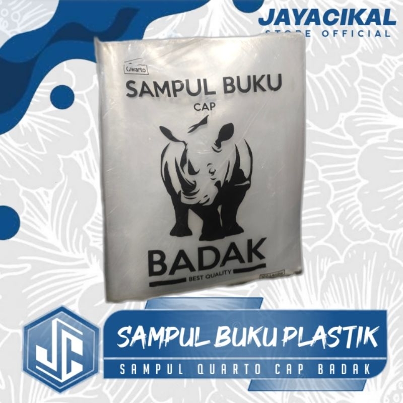 

(100 LEMBAR) Sampul buku plastik qwarto CAP BADAK