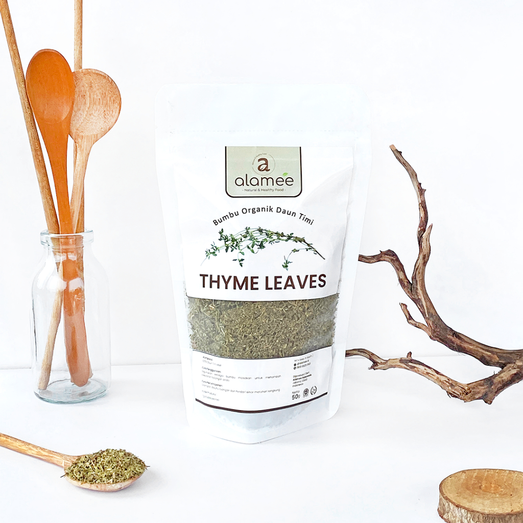

ALAMEE Daun Thyme Kering Timi Bumbu Dapur Organik Garnish Dried Leaves Murni Tanpa Campuran 50gr