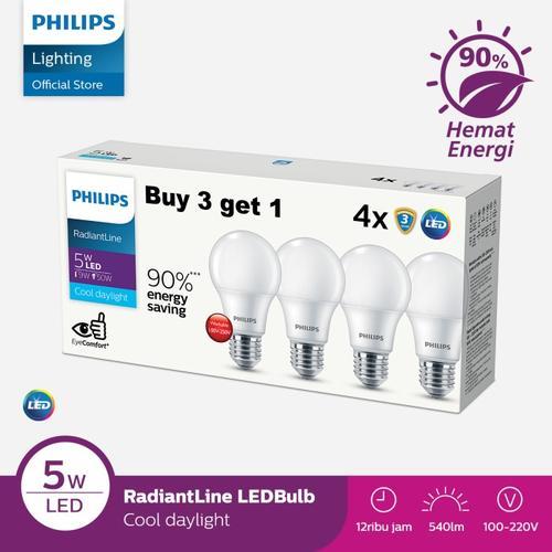 Lampu Led Philips RADIANTLINE 3+1 MULTIPACK 5 WATT / Philips Radiant