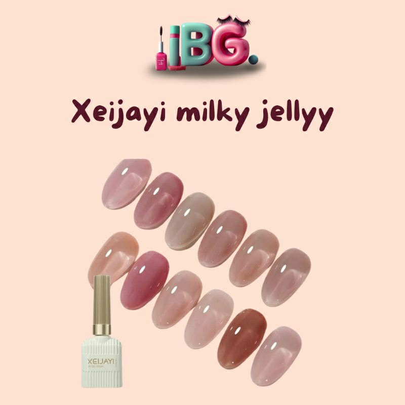 Xeijayi Milky Jelly Nail Gel Nail Milky Jelly Transparan Nail Gel Transparan Nail Gel