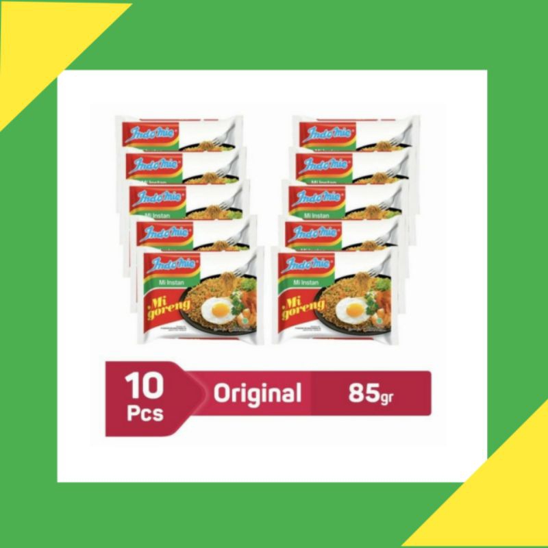 

Indomie goreng @85gr paket 10pcs murah
