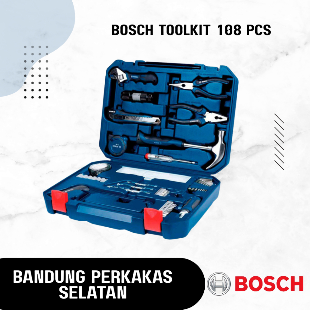 BOSCH Toolkit 108 Pcs Mixed Set 108 Multifunction Tool Kit