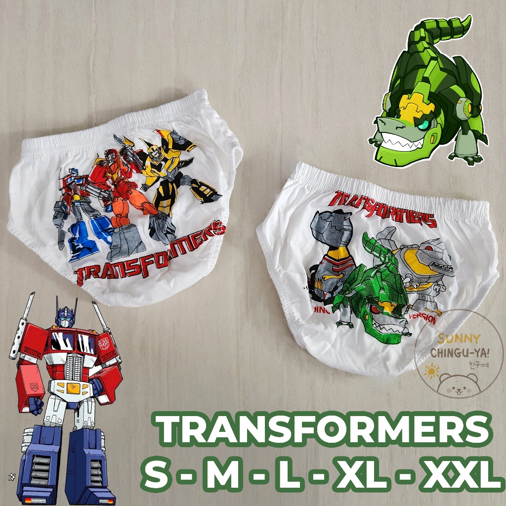 SUNNY | Celana Dalam Anak Laki laki Cowok Katun Putih Tebal Sablon (Umur 2 - 10 Tahun)