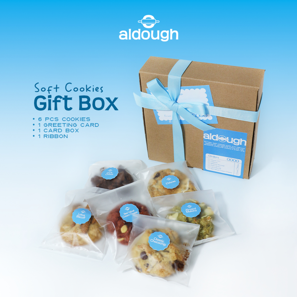 

Hampers / Gift Box - Soft Baked Cookies 6 Pcs + FREE Greeting Card + Pita | by Aldough