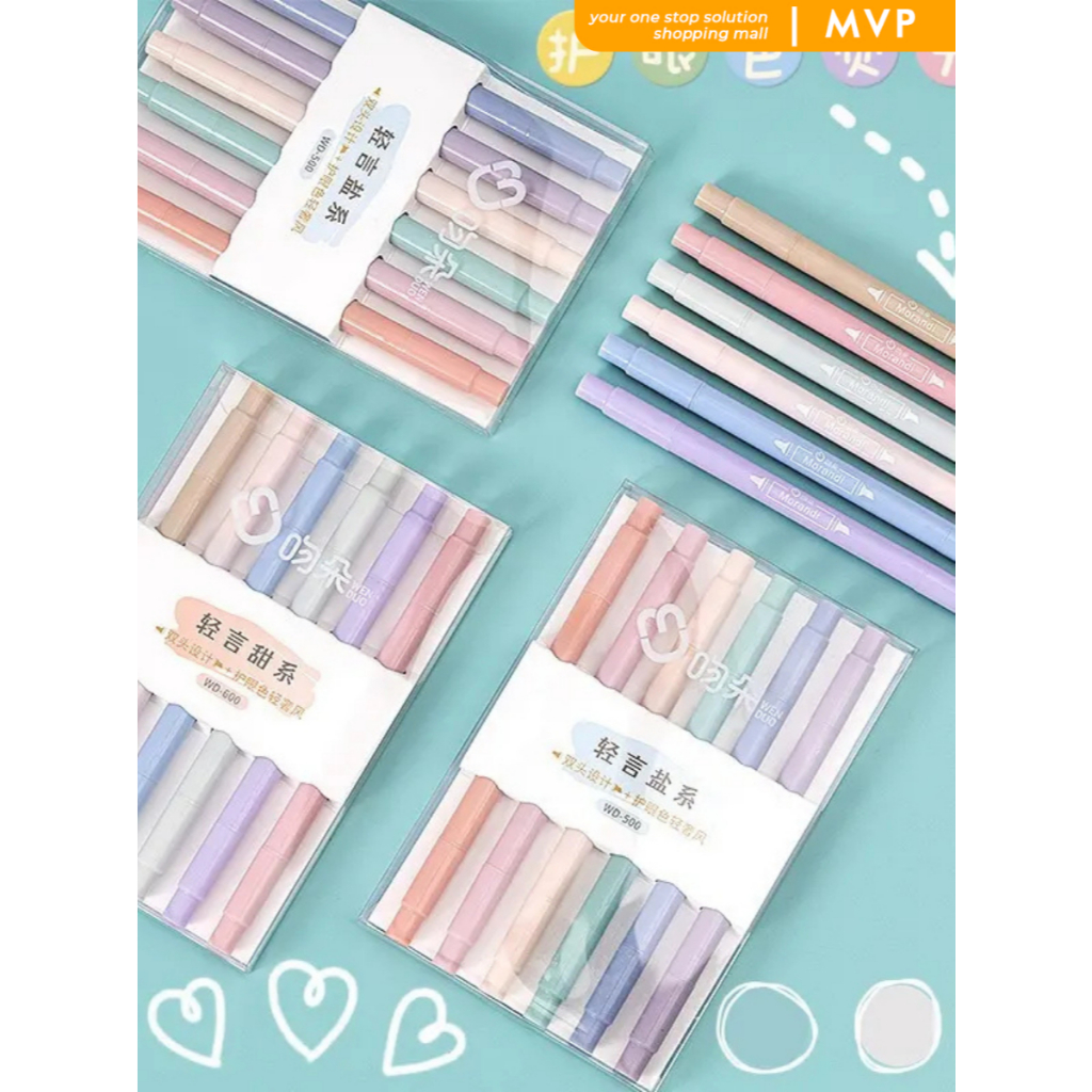 

Flashee COD Highlighter Pastel 2 Sisi Marker Dual Double Aestetik Korea 2in1 Sketch Marker Pen Art
