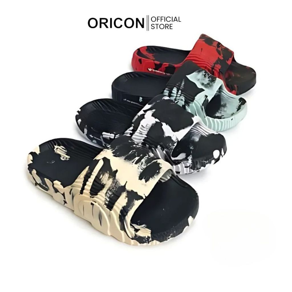 DISKON 9.9 Sandal Slop Anak Laki Laki Cowok Motif Tie dye Loreng Addilette Anti Slip Ringan Slip On