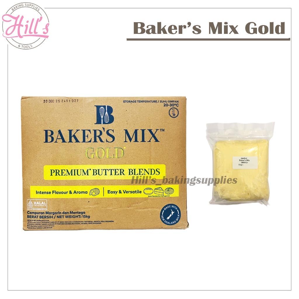 

BAKERS MIX GOLD 1 kg / PREMIUM BUTTER BLENDS / ANCHOR BAKERSMIX BAKERMIX MENTEGA 1kg