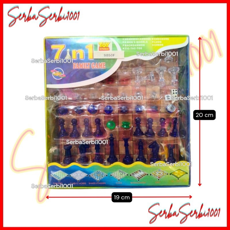 BOARD GAME 7IN1 / CATUR / LUDO / ULAR TANGGA