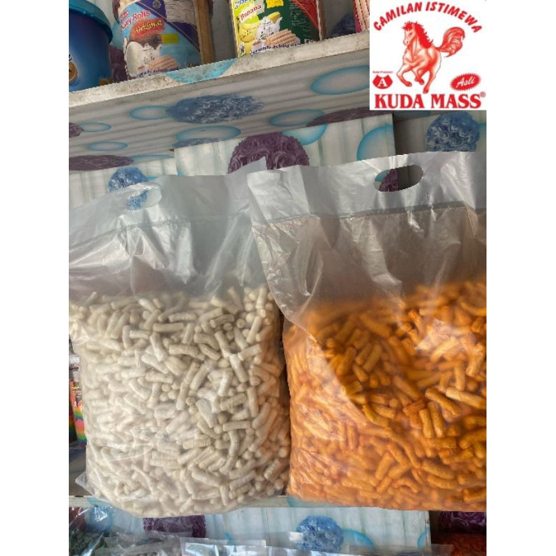 

KERUPUK STIK IKAN TONGKOL/STIK KERANG 1kg RASA BALADO & ORIGINAL ASLI PRODUK UD. KUDA MASS A