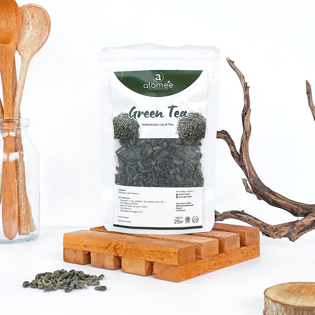 

ALAMEE Green Tea Teh Hijau Organik Organic Kering Greentea Minuman Herbal 25gr