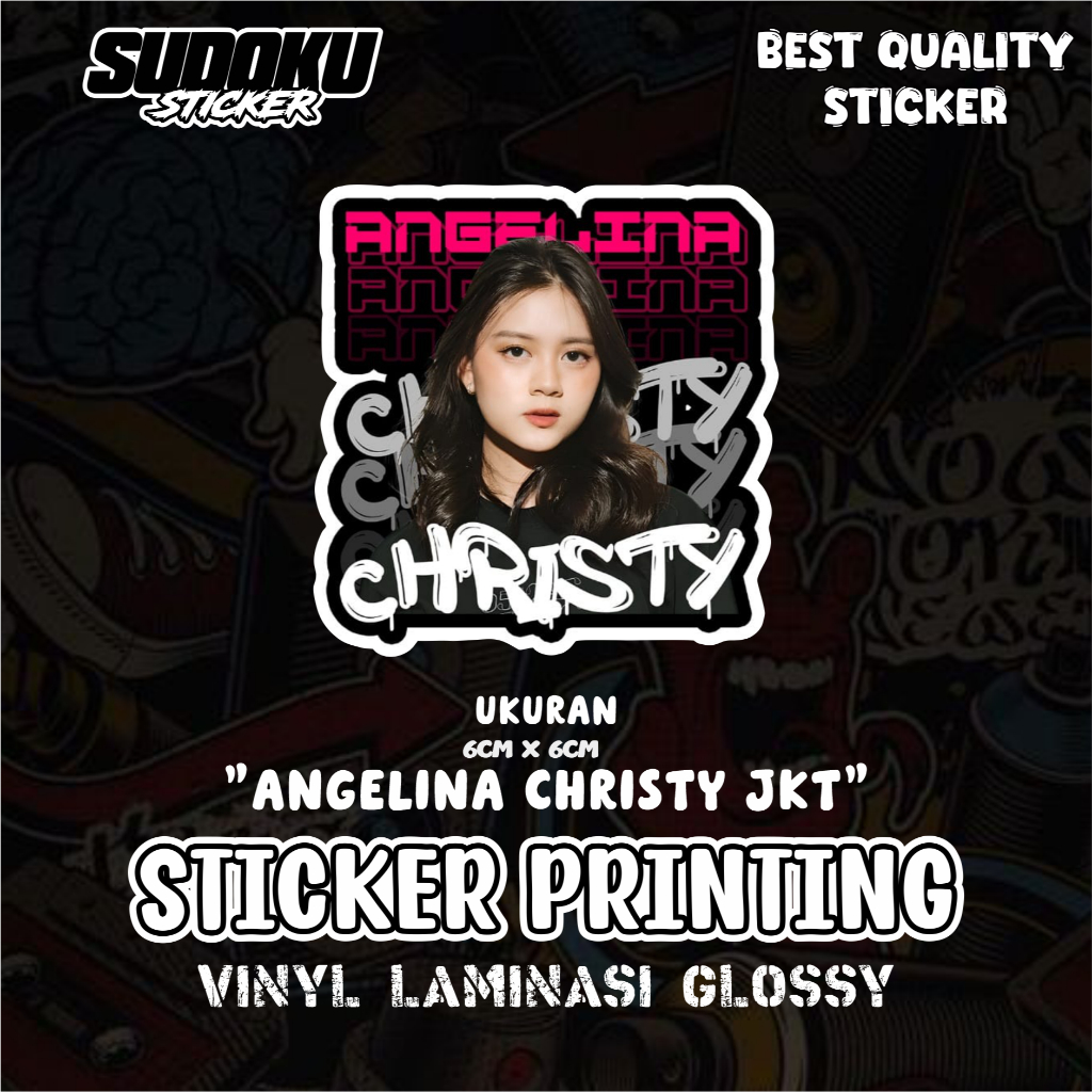 

STICKER STIKER PRINTING ANGELINA CHRISTY JKT48 VIRAL AESTHETIC