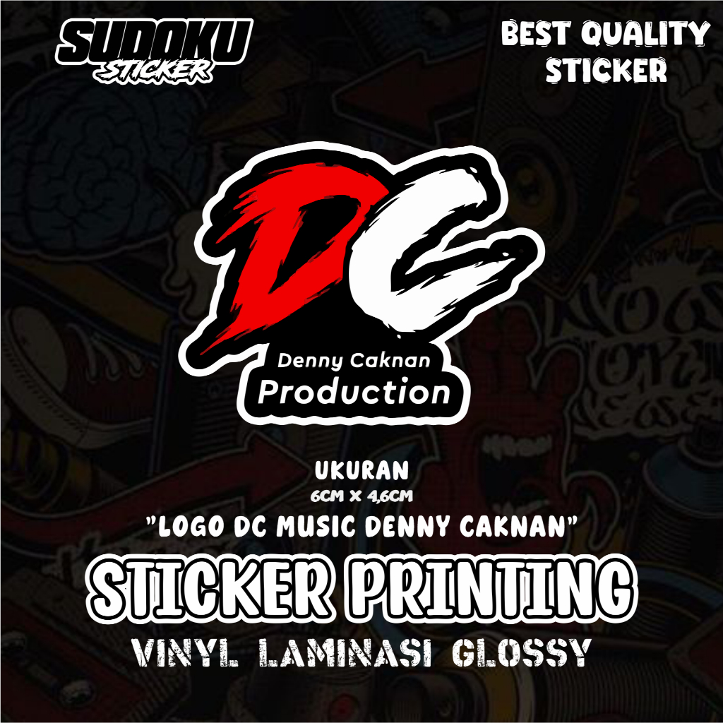 STICKER STIKER PRINTING DC PRODUCTION LOGO DENNY CAKNAN VIRAL