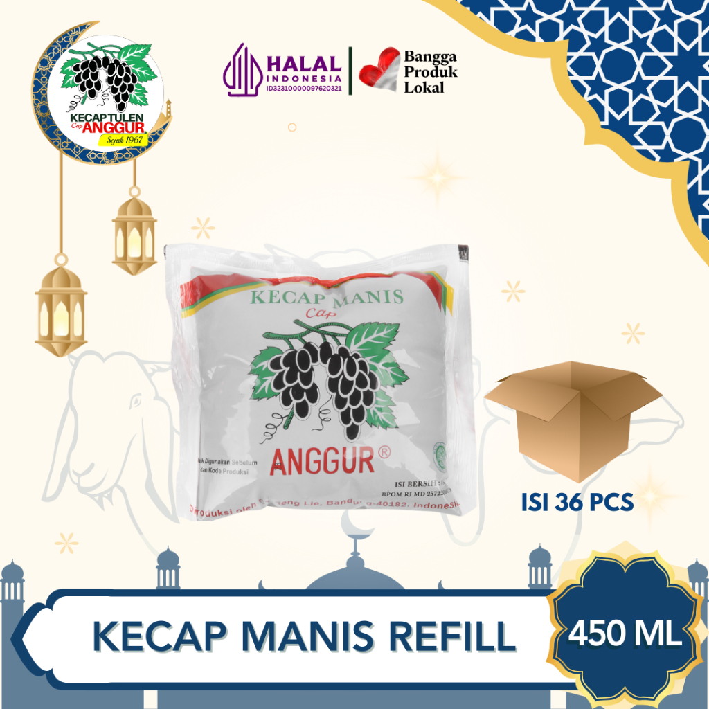 

Cap Anggur Kecap Manis Reguler 450ml (Bantal) 1 Karton